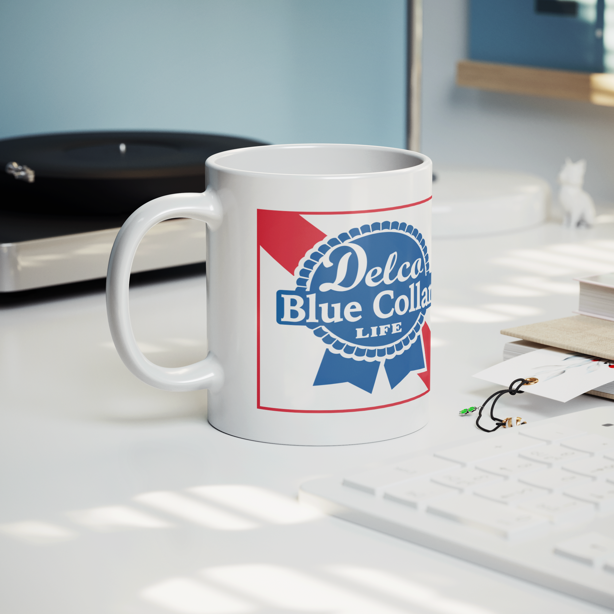 Delco_Blue_Collar_Mug_Lifestyle_Record_Player_Mockup.png
